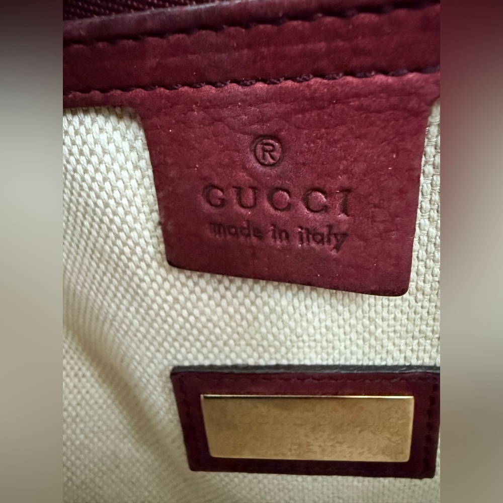 GUCCI Limited Edition Soho Chain Shoulder Bag - Burgundy Nubuck Suede -with COA - Picture 13 of 16